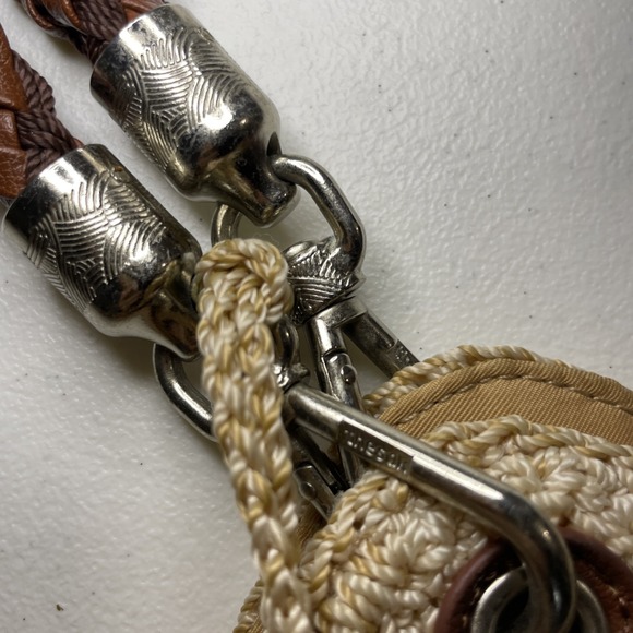 The Sak Classic Crochet Knit Striped Shoulder Bag Purse Hippie Handbag Boho - Picture 8 of 16